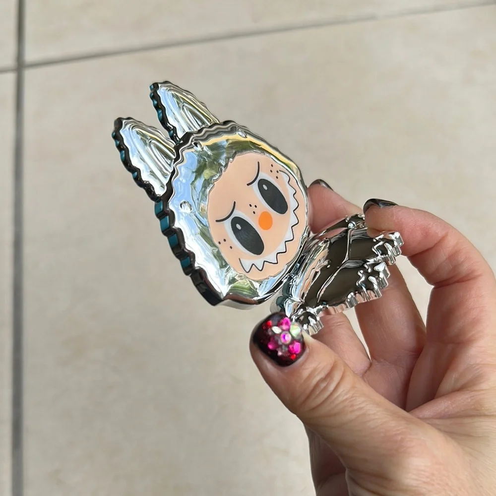 Silver Lafufu Character Phone Stand and Mirror